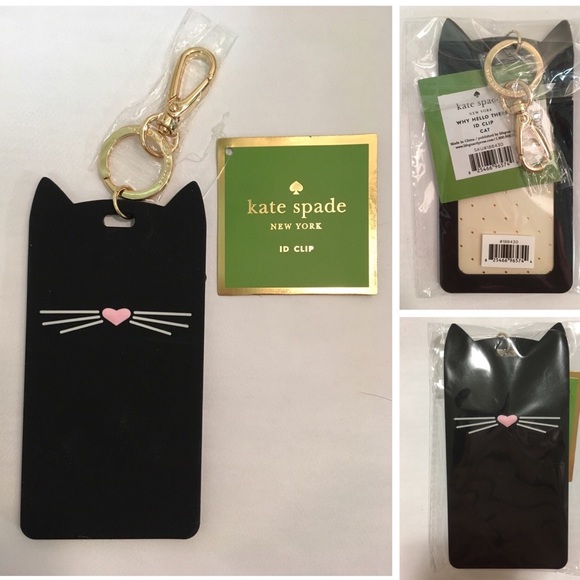 kate spade Handbags - 🆕KATE SPADE ♠️-CAT ID CLIP / LUGGAGE TAG KEYCHAIN
